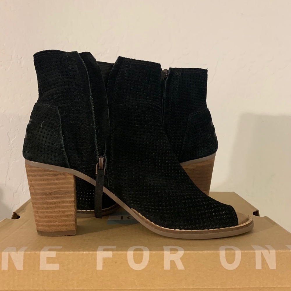 Tom peep toe booties